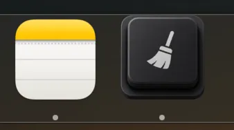 CleanMyMacKeyboard's icon in the macOS Dock, ready to launch.