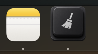 CleanMyMacKeyboard's icon in the macOS Dock, ready to launch.